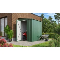 LeanTo 56 aluminium aanleun berging groen
